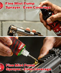 Applying CLP spray and lube from 80 Piece Gun Cleaning Kit for Handguns Rifles Calibers .22 .357 .38 9mm .40 .45 Bronze Bore Brushes