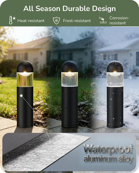 Low Voltage Landscape Lighting 12V 3W 3000K Warm White Outdoor Bollard Lights With Connectors Waterproof LED in different seasons