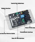 Main control board of DC Brushless Spindle Motor Kit For CD210v WM210v Lathe 1100W 110V Input with labeled interfaces.