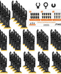 50 Pieces Titanium Oscillating Multitool Blades Set For Metal Wood Plastic Nails With Titanium Carbide Coating Delivers Over 2x Life, Abrasion Resistant, Compatible With Milwaukee Rockwell Ryobi Tools in packaging