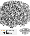 Heavy Duty Metal Grommets Kit 1000 Pieces Three Eighths Inch Eyelets And Washers For Banners Posters Fabric Clothes Leather Belts