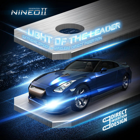 3D graphic of a blue sports car with futuristic design and lighting details showcasing a sleek vehicle accessory.