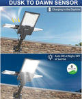 Ultra Bright 10000W Solar Street Lights Outdoor For Parking Lots And Yards 6500K Dusk To Dawn IP67 Waterproof Flood Lamps