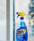 Zep bottle of Streak Free Glass Cleaner 32 Oz Pro Grade Formula For Windows And Surfaces Removes Fingerprints And Grime Fast Drying
