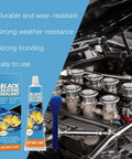 Portable Waterproof Engine Repair Sealant Kick Those Drips To The Curb With Rock Solid Bonding Built Tough For Grease Monkey Jobs High Performance Underhood Fix For Coolant And Oil Leaks Fast Setting Heavy Duty Adhesive Solution 2 Pack display with engine parts and sealant tube.