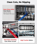 Electric Wire Stripper Machine No-Fuss 7 Channel And 7 Blades For 0.06-1.1 In Wires, 60W Motor detail of steel blades and rollers.