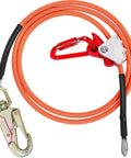 Steel Core Flip Line For Tree Climbing With Half Inch By Eight Foot Wire Rope Heavy Duty Triple Lock Carabiner Adjuster Steel Swivel Snap