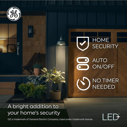 Outdoor Dusk To Dawn A21 LED Light Bulbs 13W 3 Pack With Automatic On Off Soft White Finish E26 Medium Base illuminating house entry