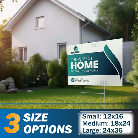 Pack Of 10 Custom Yard Signs Upload Your Design In 3 Sizes With 35 Backgrounds And 20 Fonts Double Sided Durable 4mm Coroplast DIY