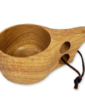 Nordic Style Kuksa Wood Camp Mug 10 Oz Handcrafted Carved Hardwood Outdoor Cup for Camping Backyard Chill Family Trips Picnic Gear Adventure Ready Drinking Vessel