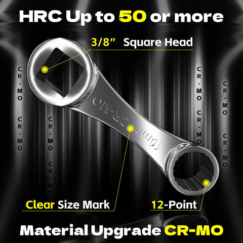12-Piece CR-MO Metric Torque Wrench Adapter Kit 10 To 19mm, showing a 12-point three-eighths inch square drive extension.