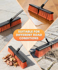 Beast Of A Heavy Duty Push Broom With 55 Inch Ergonomic Handle And 18 Inch Wide Head, Stiff Bristles For Patios, Driveways, Garages