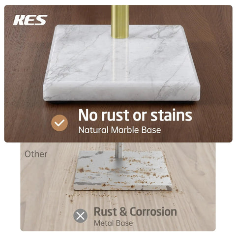 Gold Marble Base Free Standing Toilet Paper Holder Built To Last SUS304 Stainless Steel Bathroom Stand No Tip Design base