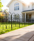 Heavy Duty Metal Fence Panels Set 32 Inch High By 10 Feet Long Five Panels No Digging Outdoor Dog Fence And Animal Barrier Rustproof Decor