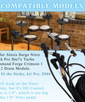 Cable Harness Snake Loom Replacement For Electronic Drum Sets And Modules With Hi Hat RCA Connector shown with compatible drum set models.