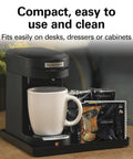 One Cup Pod Coffee Maker For Home Or Office Black Single Serve Brewer Lightning Fast Under 3 Minutes Brew Automatic Shutoff
