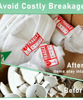 15.75 Inch By 160 Foot Foam Roll For Packing And Moving, Cushion Wrap secures glassware with Fragile stickers in box