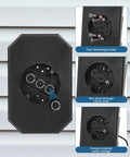 Vinyl Siding Mounting Block With Built In Electrical Box For Outdoor Lighting Black Two Pack UV Rated Plastic Paintable Surface