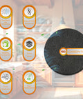Charcoal Activated Carbon Fiber Air Filter For Kitchen Compost Bin Round 5.5 Inch, 10 Pack, features and benefits displayed