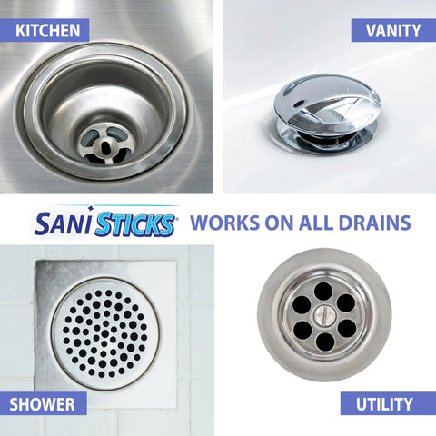 Sticks Drain Cleaner And Deodorizer Lavender Scent Enzyme Pipe Cleaners With 24 Count That Prevents Clogs And Kills Odors for all drains.