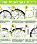 Step-by-step guide on installing 26 Inch Bike Inner Tube 4 Pack Fits 26 x 1.75 2.125 Road And Mountain Bikes Schrader Valve 32mm.