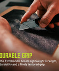 Clast Compact Folding Utility Knife EDC Pocket Knife With Fast Flip Ball Bearing Quick Open System Durable FRN Grip One Hand Open Replaceable Blades Everyday Carry Tool For Tinkering Home Outdoor Tasks, FRN grip close-up