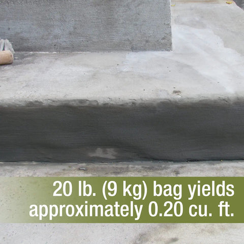 Concrete Patch And Repair Mortar For Sidewalks Driveways And Curbs, Fast Setting Exterior Patch Kit, 20 Pound Bag For Quick Structural Repair
