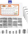 485 Pcs Set Screws Kit In 304 Stainless Steel With 14 Sizes M3 M4 M5 M6 M8 Head Socket Hex Cup Point Includes 5 Hex Wrenches And 1 Tweezer