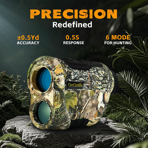 Deadly Accurate 1500 Yard Laser Rangefinder For Serious Hunters And Golfers Rechargeable Waterproof Scope With 6X Magnification And Slope Compensation In Camo That Is Truly Slick Top Shelf Gear