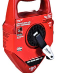 Red Extra Bold 150 Ft Large Capacity Chalk Reel With Planetary Gear System, showing 4 to 1 Retraction and 24 Oz Chalk Capacity.