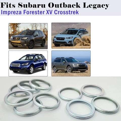 Subaru 10 Pack Oil Drain Plug Gaskets Crush Washers Kit 803916010 with compatible vehicle images