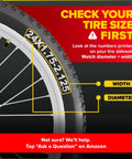 Close-up of bike tire sidewall displaying size 24x1.75–2.125, highlighting sizing guide for accurate fitment, check your tire size first.