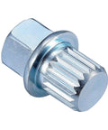 Close-up of a single silver spline key from the 10 Piece Lug Nut Key Set for Your Car Wheel Locks Anti Theft Spline Keys 0 to 9 Points.