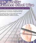 Precision Stainless Steel Rod Set with 104 Pcs in 12 Sizes From 0.3 Mm To 3 Mm 40 Cm Length Ideal for DIY Projects Makers Jewelry Building Prototyping and Metalworking Swpeet