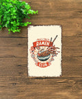 Ramen Club Metal Tin Sign 8x12 Inch Vintage Wall Decor For Home Office Garage Kitchen Room Funny Retro Rustic Aluminum Sign
