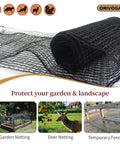 Heavy Duty Plastic Mesh Fence 4x75ft Deer Fencing With Reinforced Edges Easy Setup Black 55gsm Temporary Garden Netting Animal Barrier