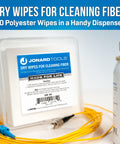 90 Count Dry Wipes For Cleaning Bare Fiber, Connector End Faces, And Electronic Components, Lint Free Polyester Wipes In A Durable Mini Jar For Easy Debris Free Maintenance, packaging and tools