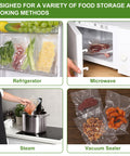 Six 11 Inch By 20 Foot Vacuum Sealer Bags Rolls For Food Storage BPA Free in refrigerator, microwave, steam, vacuum sealer