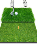 Dual Turf Golf Practice Mat For Indoor And Outdoor Use High Elasticity Artificial Turf Surface For Realistic Fairway And Rough Lies Portable Swing Training Mat with club and ball