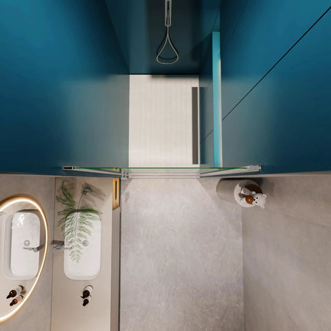 Rugged Chrome Shower Door Pivot Hinges For Outward Opening Enclosures, Adjustable 30 To 31 And 3 Eighths Inches, one quarter inch tempered glass door