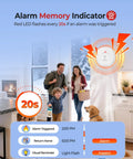 2 In 1 Smoke And Carbon Monoxide Detector With 10 Year Sealed Battery Dual Sensor Protection For Safer Home Easy Install Loud Alarms Smart Home Safety Upgrade alarm memory indicator with red LED flashing every 20s