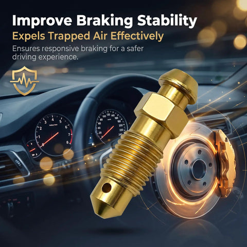 Heavy Duty Solid Brass Brake And Coolant Bleeder Replacement Kit Drop In Fit For Cars And Trucks Tough As Nails valve near car dashboard and brakes