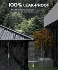 100% leak-proof 12x16 Hardtop Gazebo With Galvanized Steel Double Roof Heavy Duty Outdoor Pavilion during rain, side view.