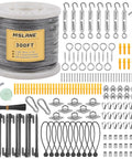 1/16 Inch Vinyl Coated 304 Stainless Steel Wire Rope Kit 300 Ft 7x7 Cable With Turnbuckles Eye Hooks Thimbles And Clips