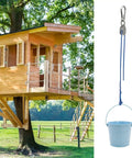 Heavy Duty Pulley Bucket With Cable For Treehouse And Playset Outdoor Climbing Toy For Kids Adventure Ship Play Equipment
