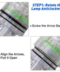 Instructions for assembling Underwater Fishing Light Set 2 Pack Green LED Deep Water Lamp With Stainless Steel Clip.