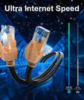 Cat 8 Ethernet Cable 100 Ft Shielded Beefy High Speed Network Cable For Router Modem Indoor Outdoor 40Gbps 2000MHz RJ45 Connectors