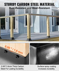 Heavy Duty 4x4 Post Base Brackets, 10 Pack, Powder Coated Steel Anchor for Standard Wood Posts, deck porch application shown.