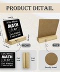 Funny Math Teacher Gift For Classroom Nerds Women And Men Desk Wood Sign A Day Without Math Must Have Office Decor Great Gift