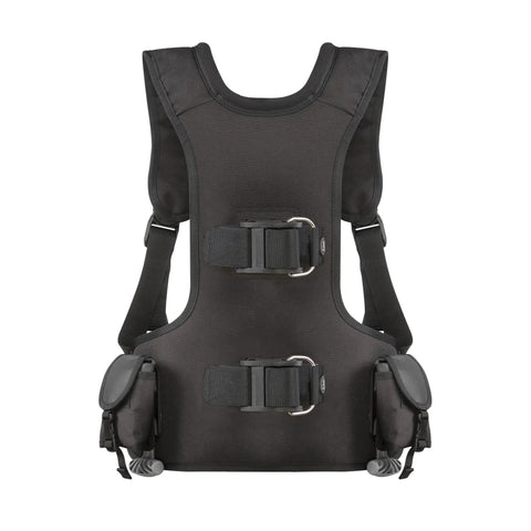 Pony Pac Harness for Scuba Cylinders, comfortable back carry, fits 13, 19, 30, or 40 cu ft cylinders, dual trim pockets, stainless D rings.